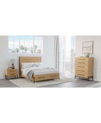 Furniture - Linstead 3-Pc. Queen Panel Storage Set (Bed, Chest & Nightstand)