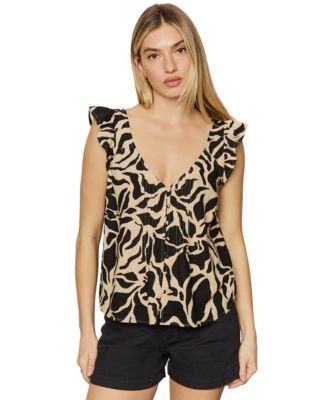 Women's The Time Off Printed Sleeveless Top