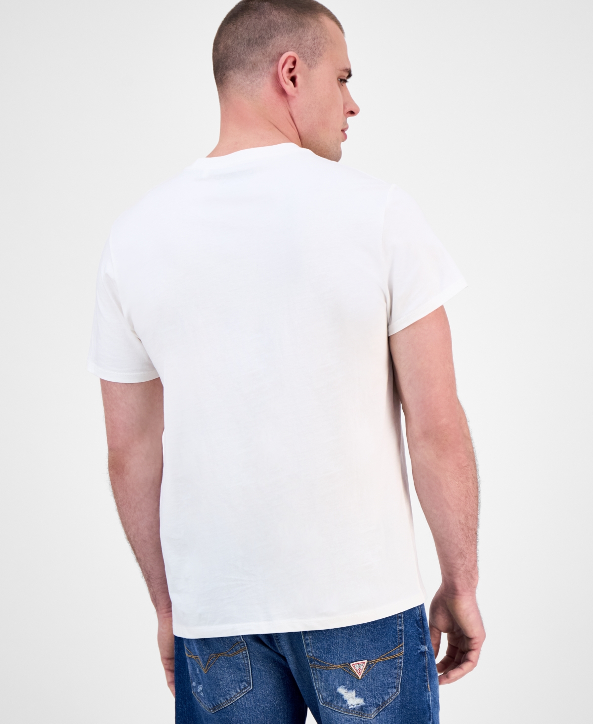Guess Men's Short Sleeve Oceans View Graphic Crewneck T-shirt