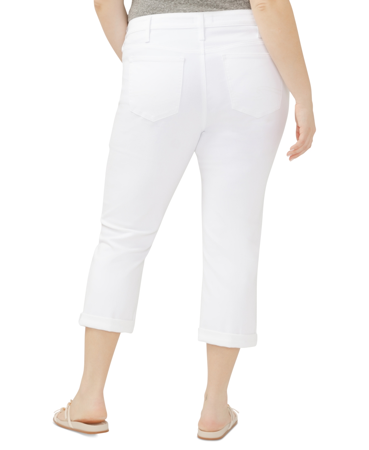 Shop Silver Jeans Co. Plus Size Elyse Mid Rise Comfort Fit Capri Jeans