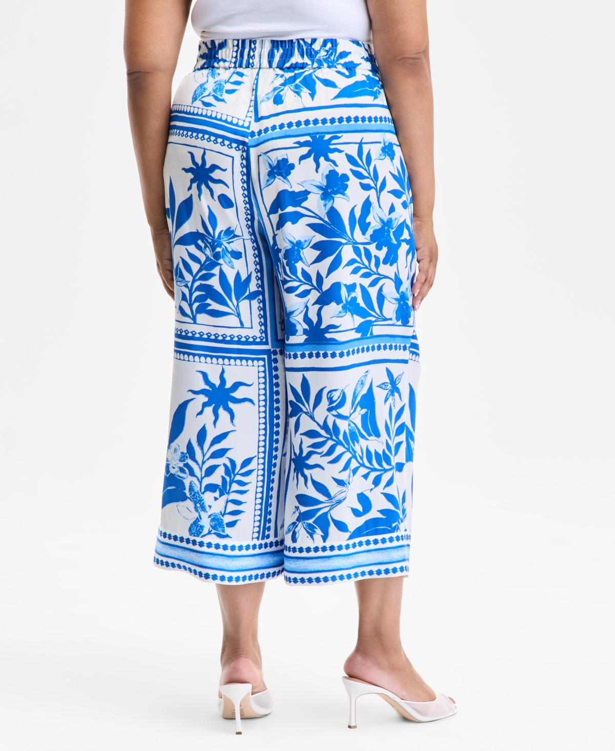 Inc International Concepts Plus Size Drawstring Wide-leg Pants, Exclusively At Macy's