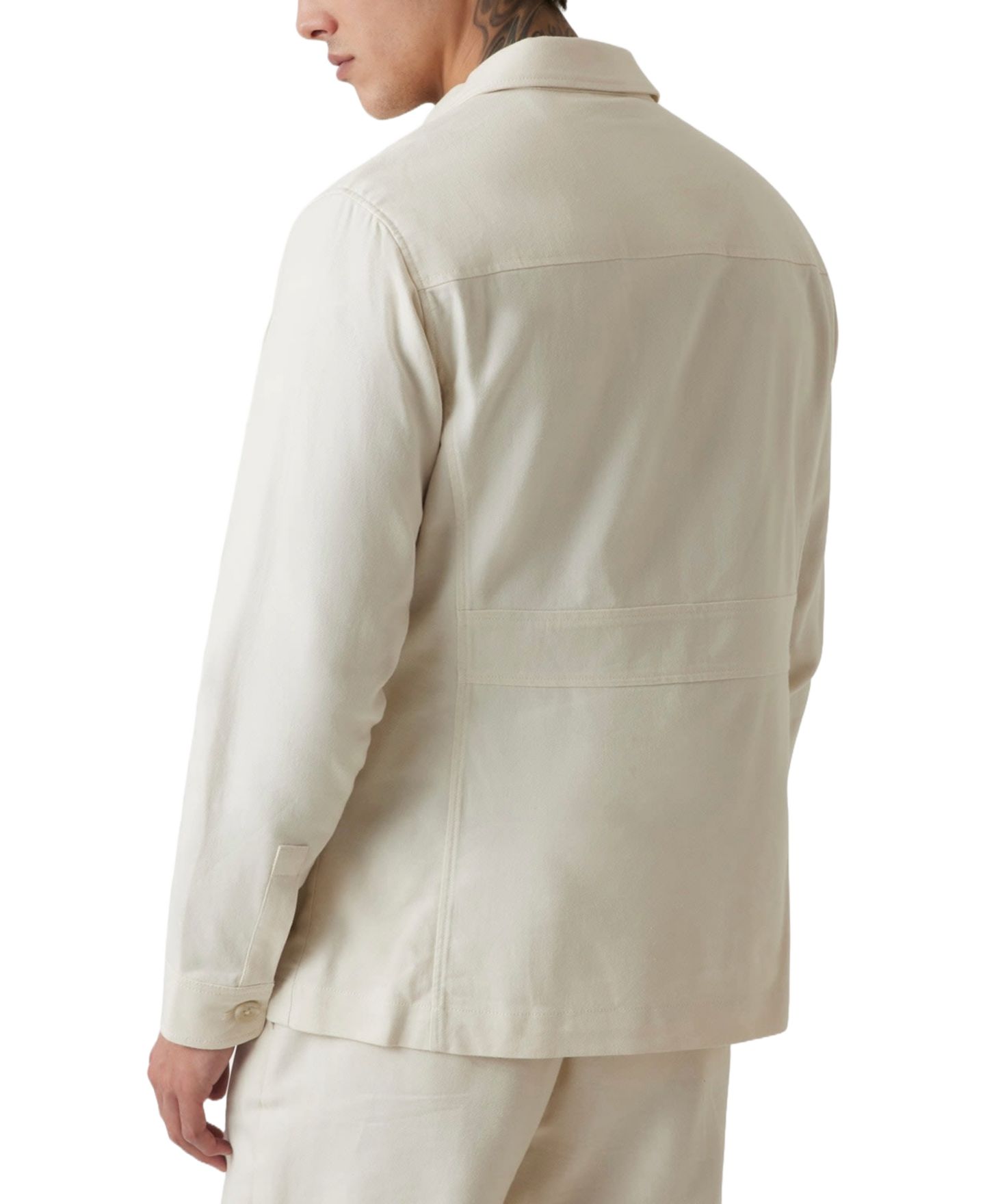 Мужская куртка GUESS Saharian Regular-Fit Twill Shirt Jacket, цвет: Quicksand — фото 4