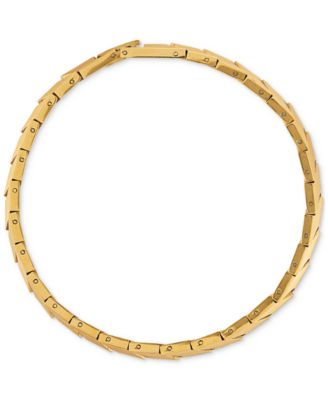 Diamond Chevron Link Bracelet (1/4 ct. t.w.) in Stainless Steel & Gold Ion-Plate, Exclusively at Macy's