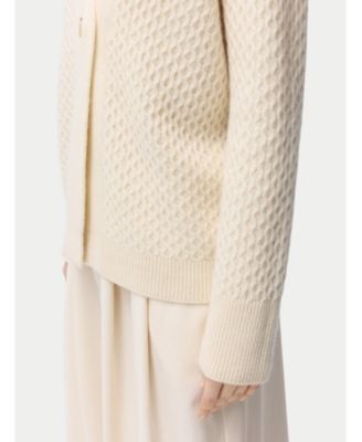 Women's Textured One Button-Front Cashmere Cardigan
