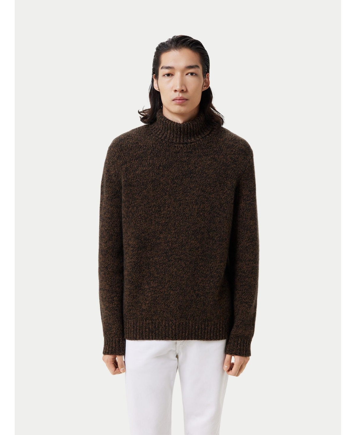 Men's Jersey Knitted Cashmere Sweater - M / black / MK0273-1481/1301 - Blue-country blue