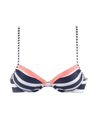 Women's Striped Push Up Bikini Swimsuit Top Bra Sizing