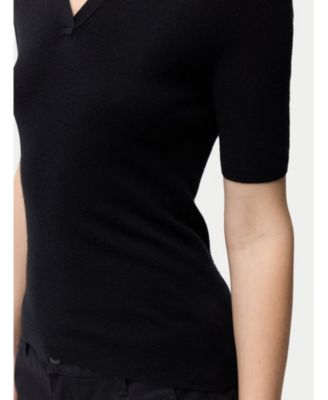 Women's Cashmere Silk Polo Shirt