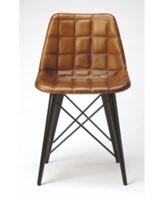 Faux Leather Tufted Side Chair for Dining Room or Office Seating