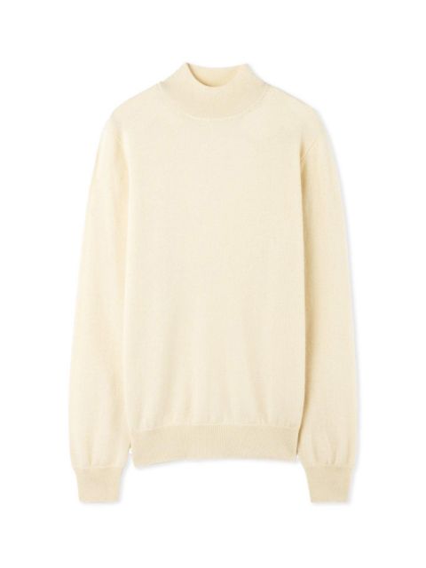 Мужской свитер Gobi Cashmere Essential Mock Neck Cashmere in Off-White - S / Off-White / MK34-0H-1, цвет: Нейтральный серый