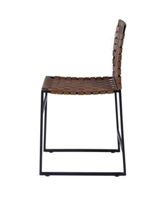 Comfortable Faux Leather Side Chair with Cushioned Seat and Backrest