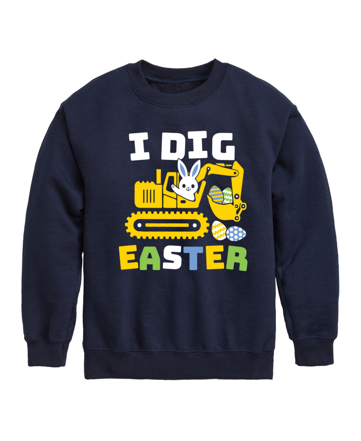 Hybrid Big Boys I Dig Easter Graphic Fleece Sweatshirt In Blue