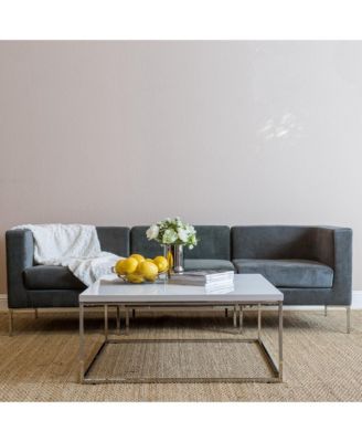 Metal Square Coffee Table for Modern Living Room Decor