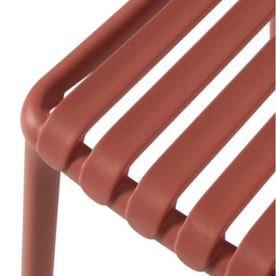 Outdoor Stackable Polypropylene Plastic Dining Side Chairs Set of 2