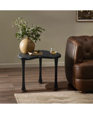 19.9-Inch Wood Irregular Shape Side Table