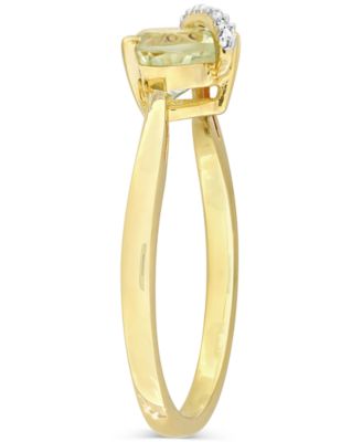 Gemstone Heart Ring in Sterling Silver