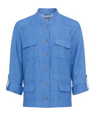 Women's Collarless Safari Jacket