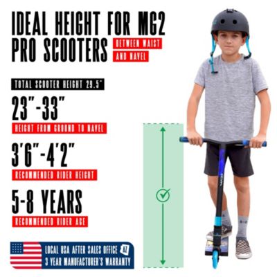 Pro Stunt Scooter for Kids Ages 5+ – Lightweight Durable Trick Scooter for Skatepark and Street – MG2 - Horizon