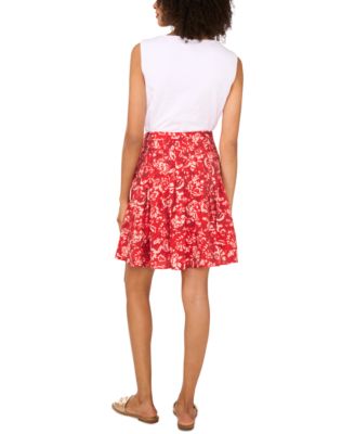 Women's Sewn-Pleat-Yoke Mini Skirt