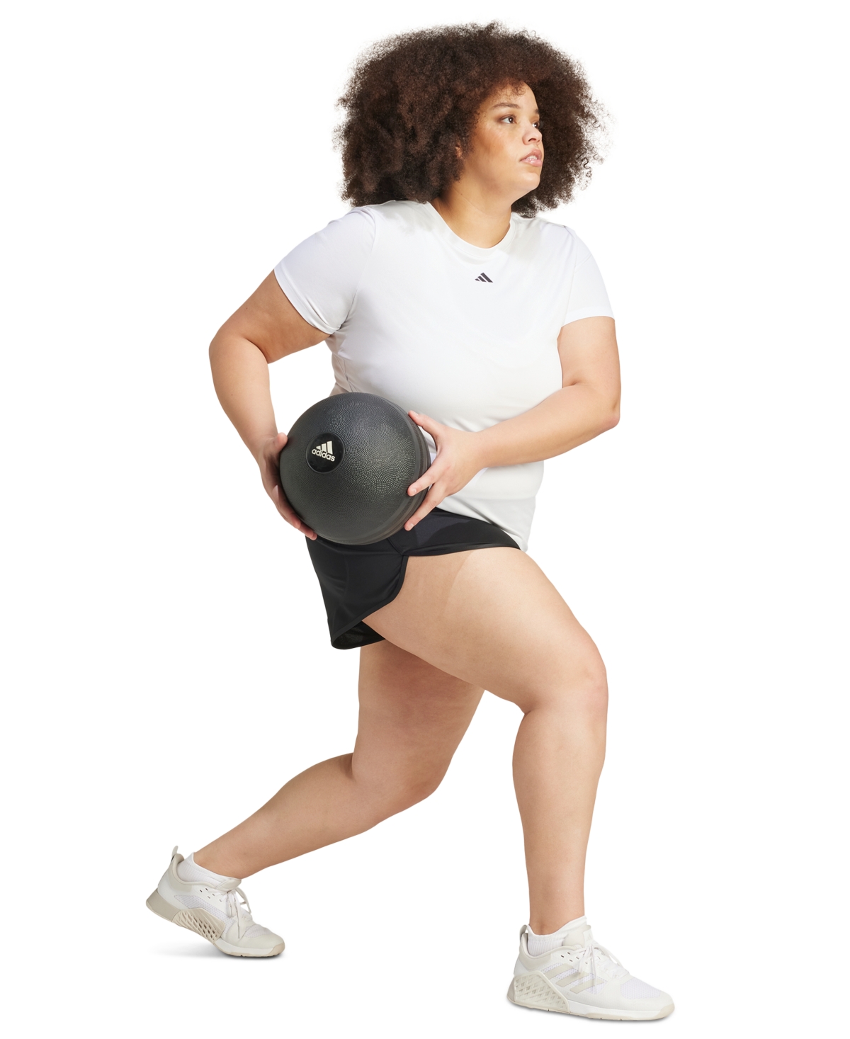Adidas Originals Plus Size Pacer Essentials Performance High-rise Shorts