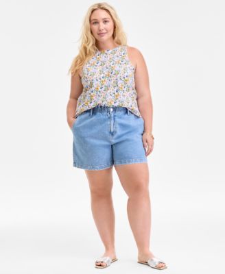Trendy Plus Size Floral-Print Tank Top, Exclusively at Macy's