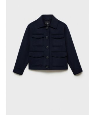 Women's Pockets Detail Wool-Blend Jacket