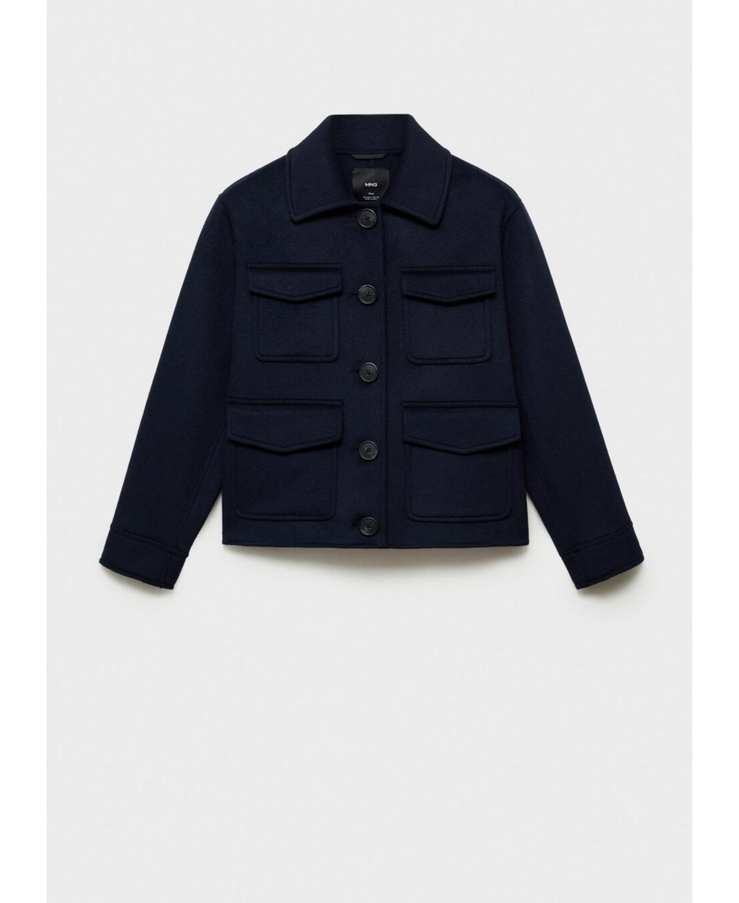 Women's Pockets Detail Wool-Blend Jacket