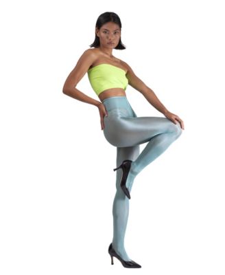 Women's Lustrous Silky Shiny 40 Denier Semi-Opaque High-Waist Pantyhose Tights SKU11003-BL	