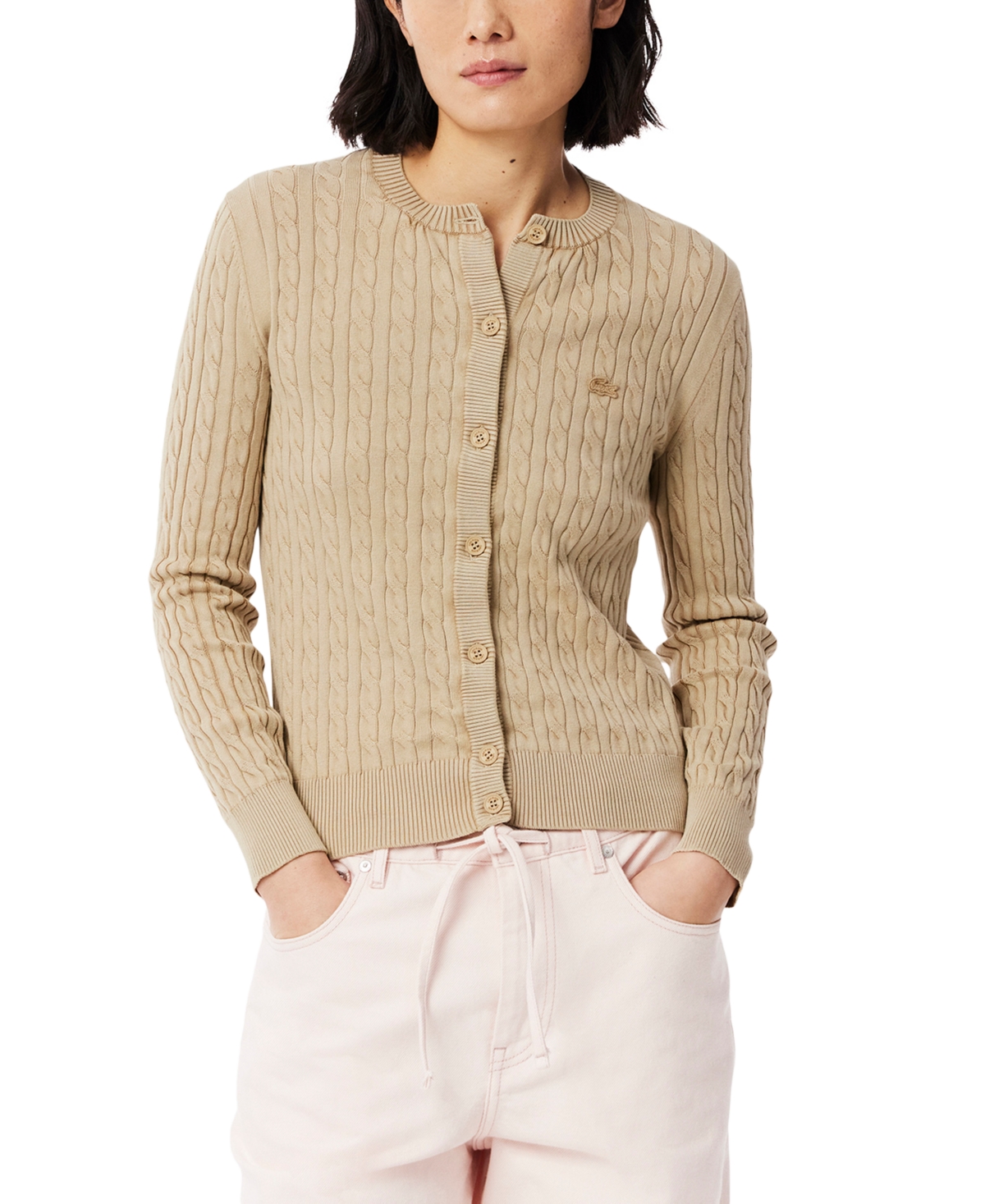 Lacoste Usa Women's Cotton Button-front Cardigan