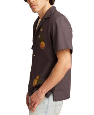 Men's Vice Short Sleeve Button-Front Graphic Camp Shirt