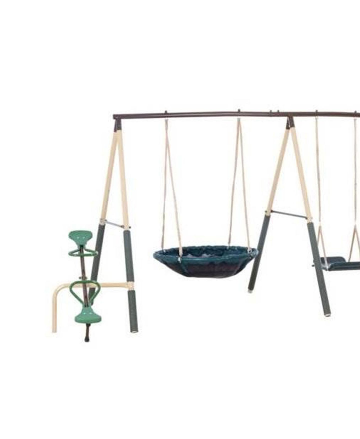 Детские игрушки XDP Recreation Deerfield Metal Swing Set with Slide, See-Saw & Trapeze Swing, Ages 3-8 — фото 2