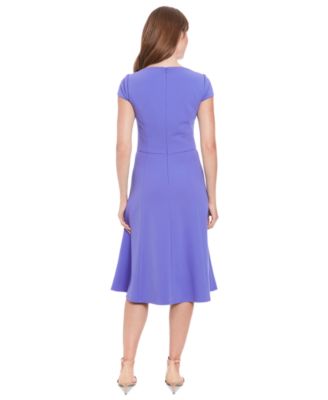 Women's Sweetheart-Neck Cap-Sleeve Dress