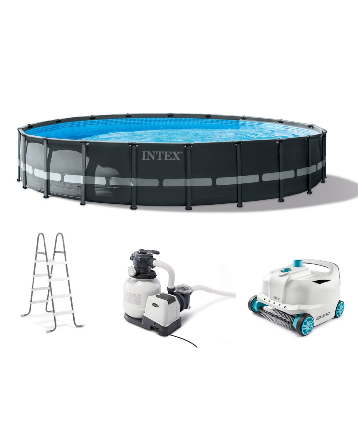 26333EH 20' x 48" Round Ultra Xtr Frame Swimming Pool Set w/ Robot Vacuum