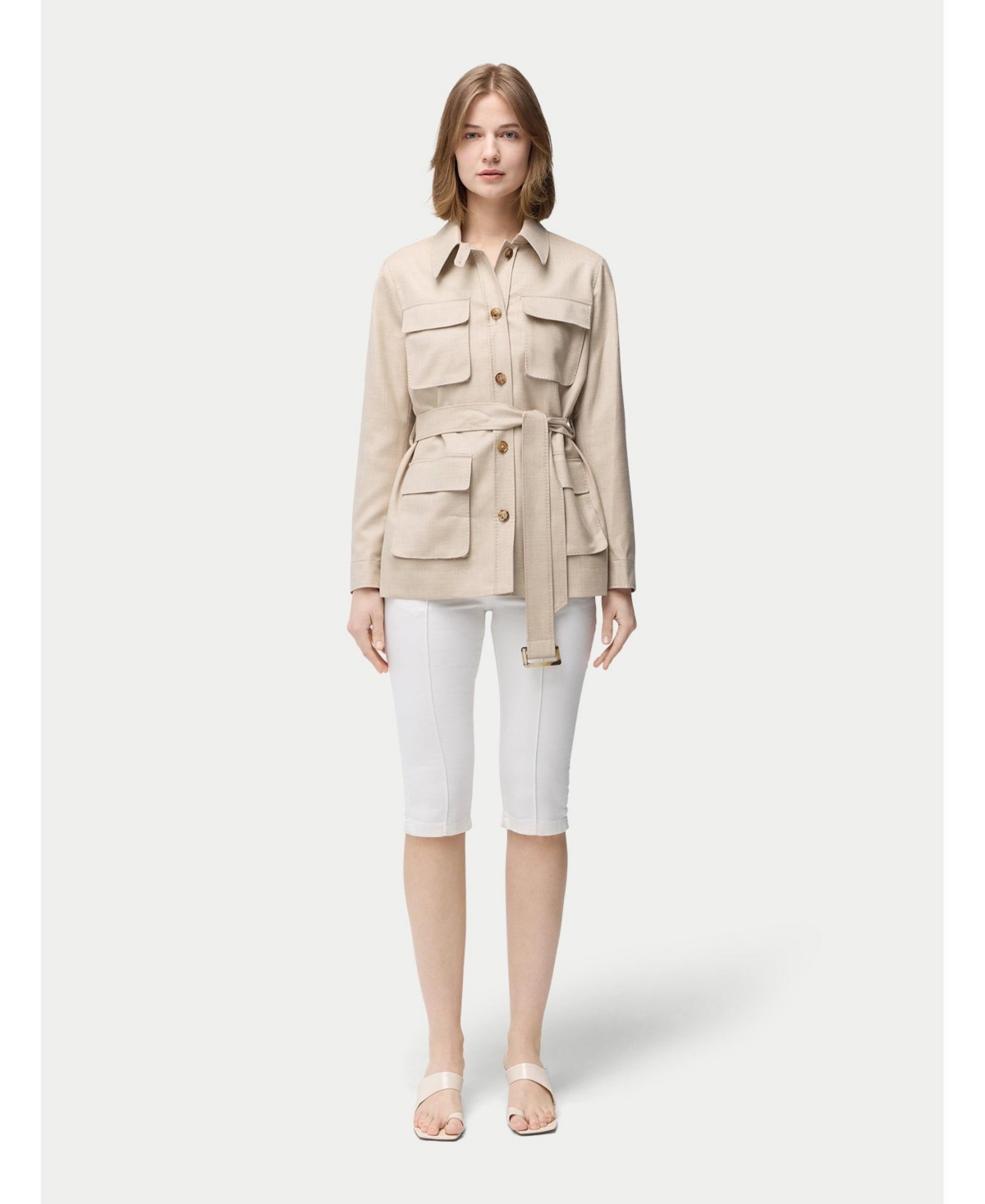 Gobi Cashmere Women's Belted Safari Jacket