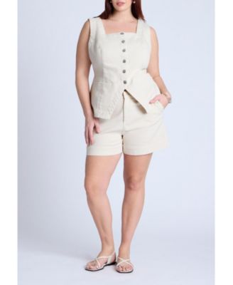 Women's Plus Size Denim Vest