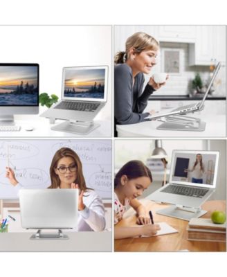 Adjustable Aluminum Laptop Stand for Desk, Computer Stand for Laptop / Notebook (11-17 inch), Compatible with MacBook Air Pro & All Ultrabooks