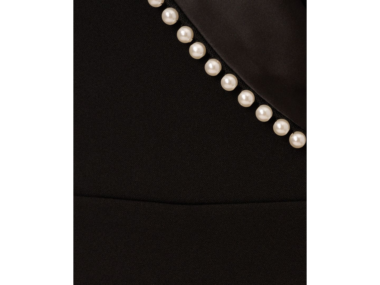 Женский комбинезон Adrianna Papell Imitation Pearl Crepe Tuxedo, цвет: Чёрный — фото 4