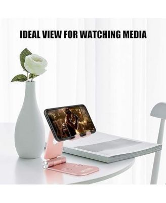 Foldable & Adjustable Phone Stand | Desktop Dock for iPhone 6-15 Max/Pro, iPad Mini & 7-10'' Tablets