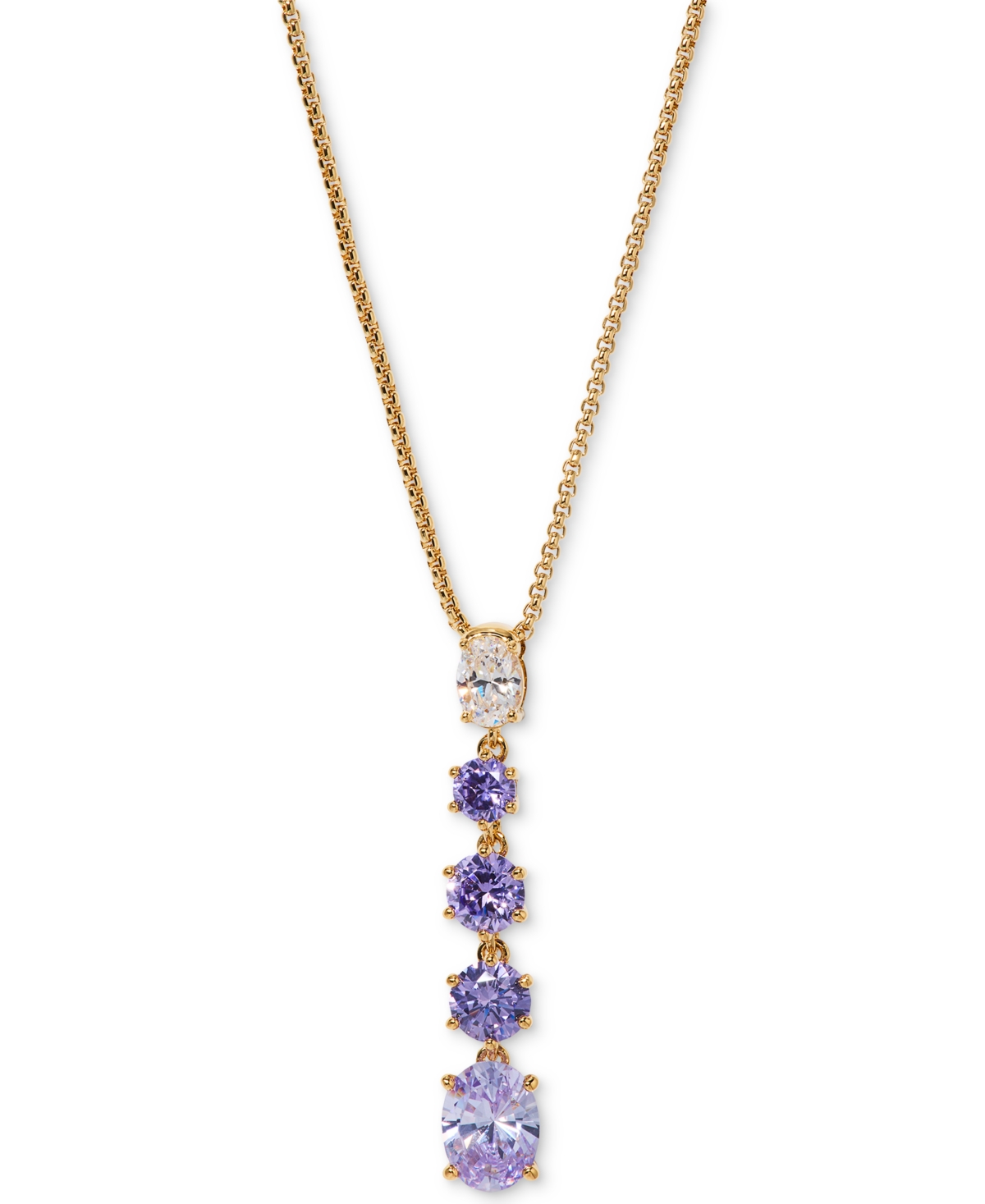 Eliot Danori Stone Lariat Necklace, 16" + 2" Extender, Exclusively At Macy's