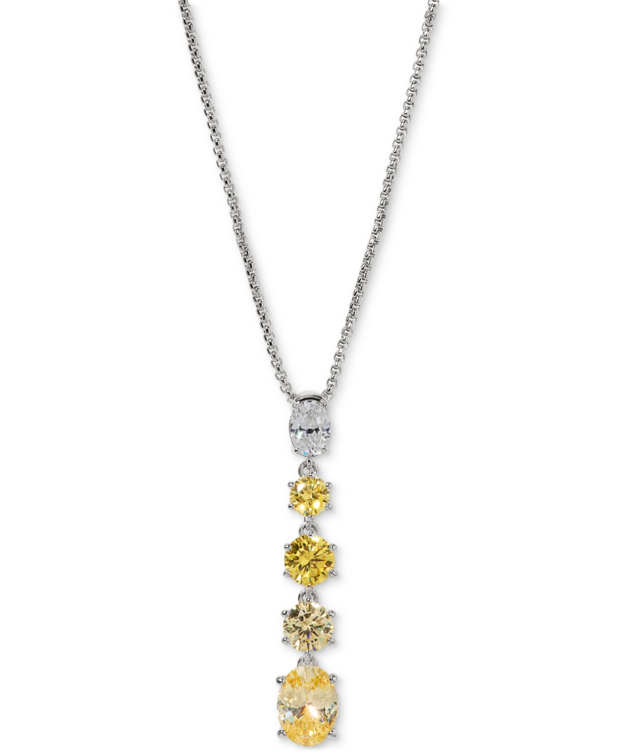 Eliot Danori Stone Lariat Necklace, 16" + 2" Extender, Exclusively At Macy's