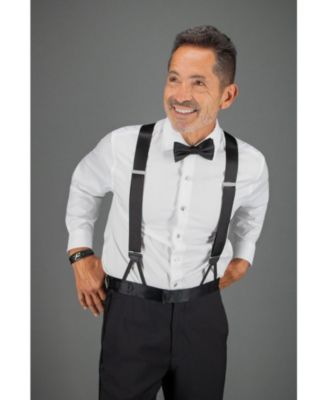Men's Sutton Solid Color Silk Formal Suspenders | Y-Back, Adjustable Braces