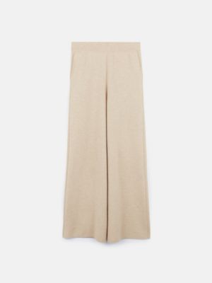 Women's Organic Color Cashmere Wide-Leg Pants