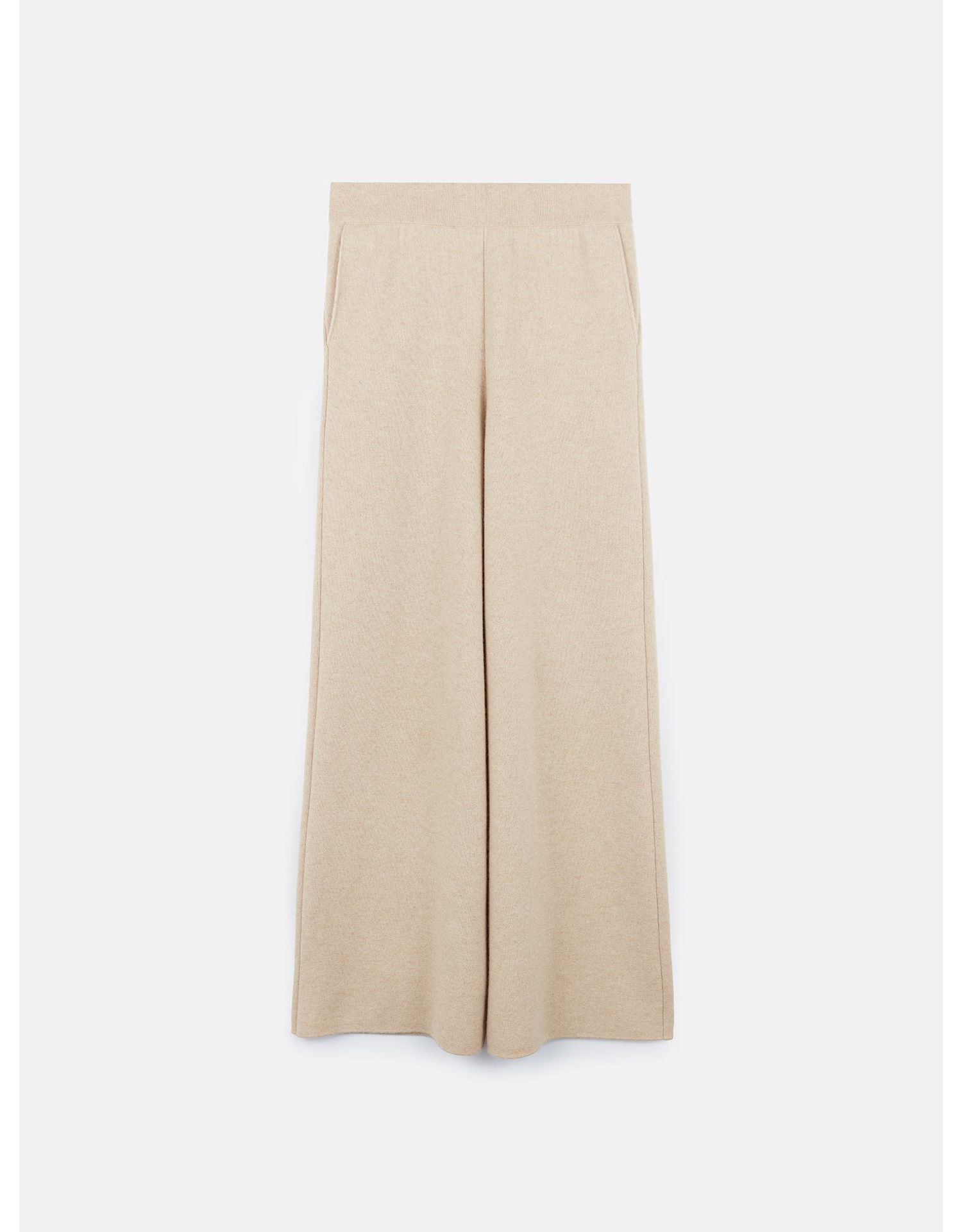 Women's Organic Color Cashmere Wide-Leg Pants