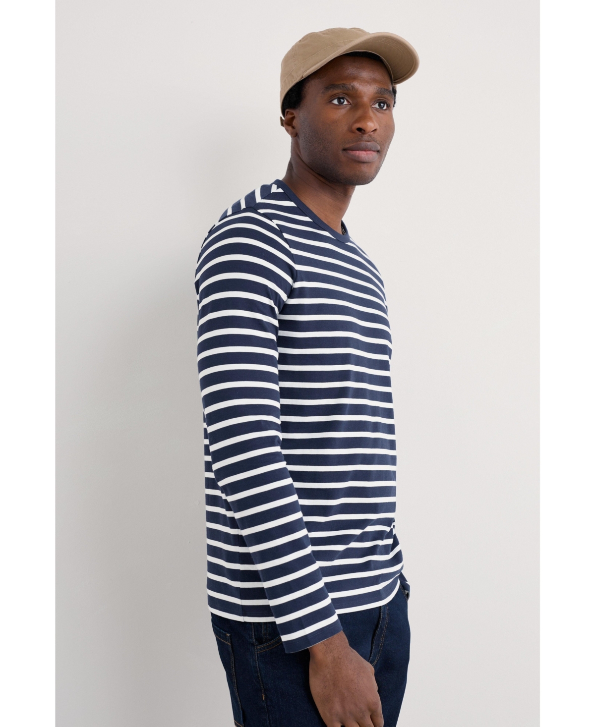 Men's Sailor Long Sleeve Shirt - Mini cornish willow chalk