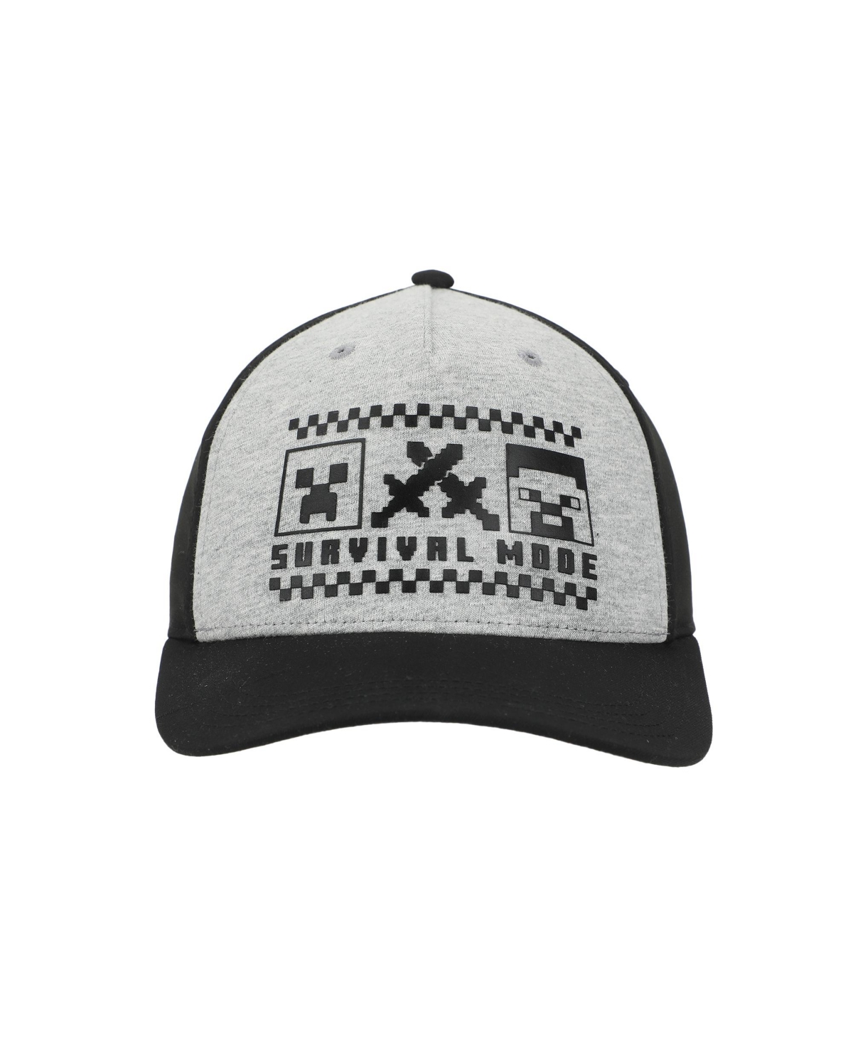 Minecraft Boys Survival Mode Youth Gray & Black Traditional Adjustable Hat