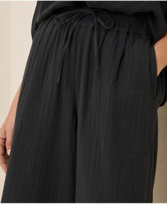 Women's Organic Cotton Coastal Double Gauze Split Hem Pant
