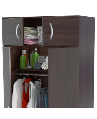 Stylish Melamine Dresser with Mirrored Accents and Spacious Storage