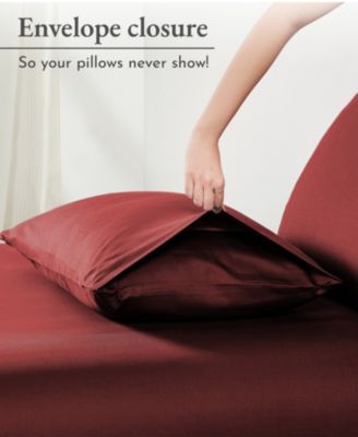 Soft & Cooling Sateen Cotton Set of 2 Pillowcases, Standard/Queen