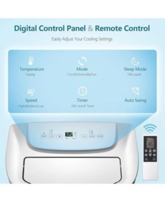 14,000 BTU Portable AC, 3-in-1 Cool/Dehumidify/Fan, Remote, Quiet, Cools up to 700 sq. ft – Ideal for Room/Office/Bedroom