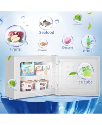 Mini Freezer, 1.2 Cu. Ft Small Upright Freezer with Handle, Removable Shelves, 7-Level Adjustable Thermostat, Low Noise Freezer