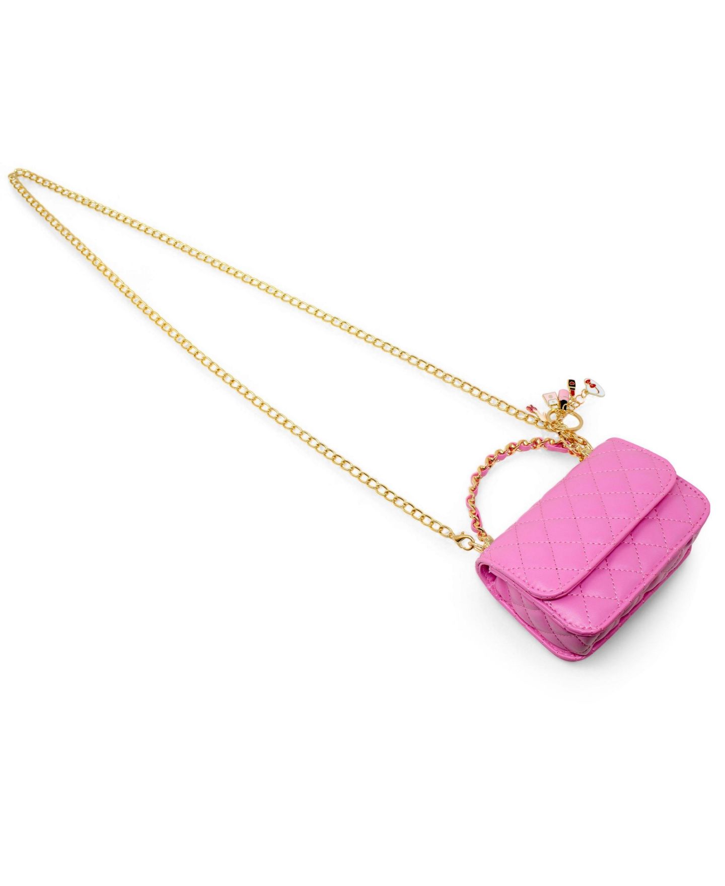 Сумка Tiny Treats + Zomi Gems Classic Link Chain Top Handle Handbag, Hot Pink для девочек, цвет: Розовый, вариант 1 — фото 4